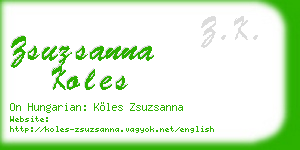 zsuzsanna koles business card